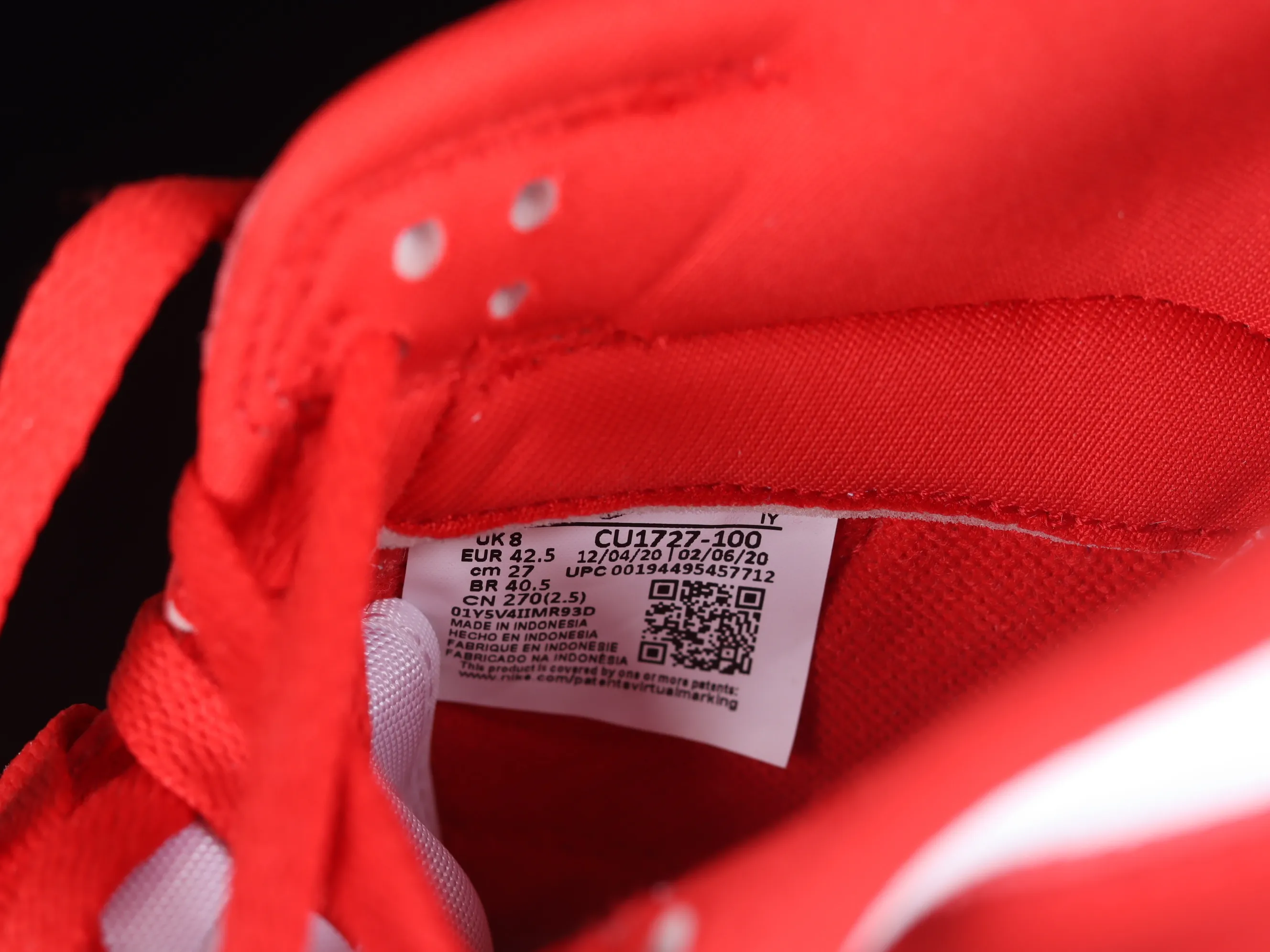 All categories Nk SB Dunk series Nk SB Dunk Low low-top sneakers M version pure original Nk Dunk Low SB "University Red" White and red Dunk series top layer low-top casual sports skateboard shoes CU1727-100